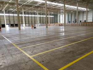 Hallenmarkierung für die Reimer Logistics GmbH & Co. KG in Malsfeld