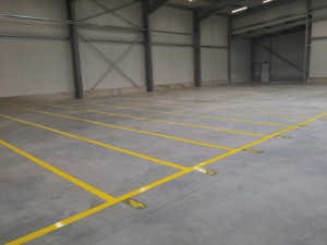 Hallen- und Stellplatzmarkierung für die Firma Stede GmbH Spedition & Logistik in Lichtenfels