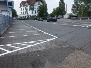 Parkplatzmarkierung Firma Benteler Maschinenbau in Bielefeld